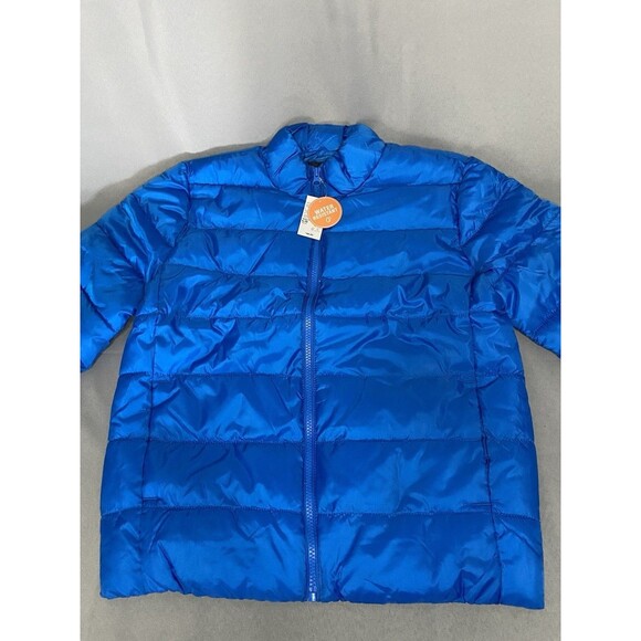 Children’s Place Jacket Boys Size Large 10/12 At Sea Blue Full Zip Puffer Coat - Picture 3 of 7